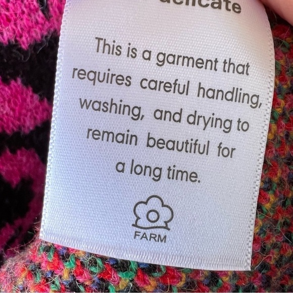 FARM RIO TROPICAL GARDEN COZY SOFT SWEATER DRESS COWL FUNNEL NECK SIZE MEDIUM - Picture 11 of 16